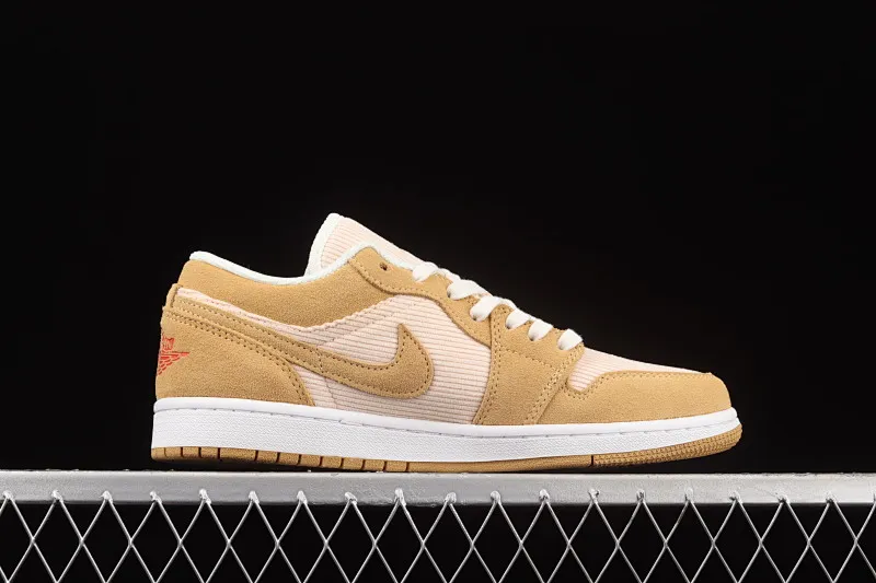 All categories Air Jordan Jordan series basketball shoes Air Jordan 1 Low G version pure original Air Jordan 1 Low AJ1 Joe 1 khaki corduroy low-top cultural and leisure sports sneakers DH7820-700